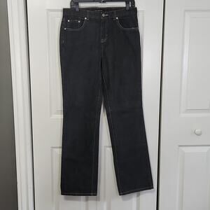 Calvin Klein Light Black Boot Cut Jeans Size 10 Slightly Distressed Preppy Mint